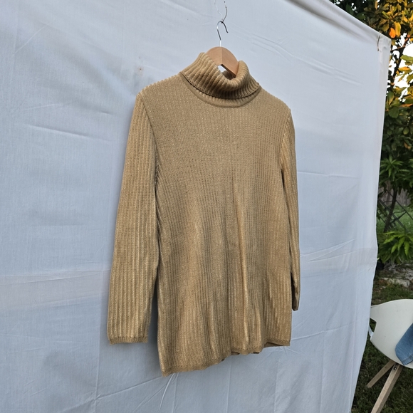 Basler Tan Ribbed Turtleneck Sweater - Picture 5 of 13